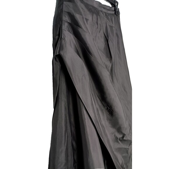 Jessica McClintock Maxi Skirt Gothic Steampunk Sz 12 Vintage Black Layers Bustle - Picture 7 of 15